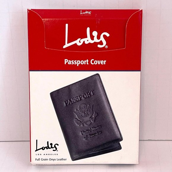 Lodis Bags Lodis Passport Cover Black Leather Nib Poshmark